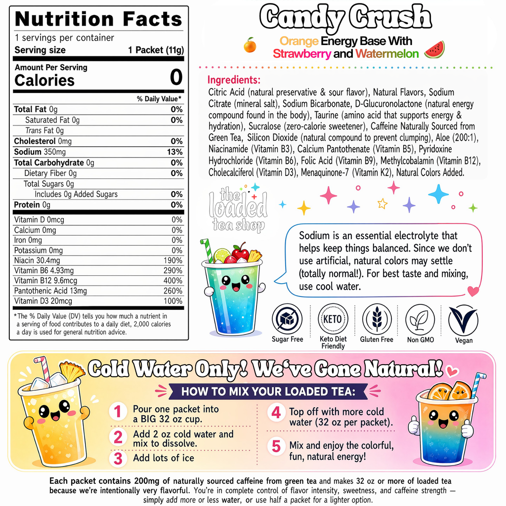 50 Case Candy Crush - Sip between every stop.