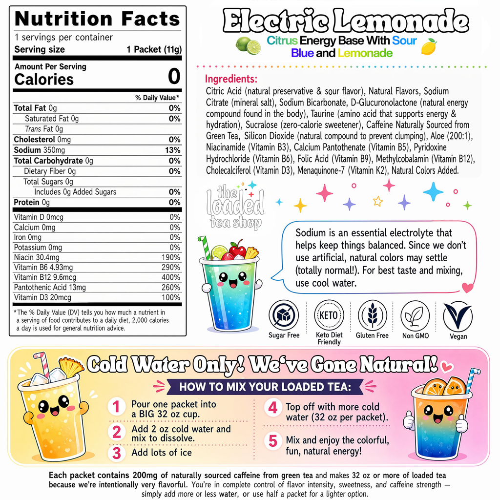 50 Case Electric Lemonade - Mix up your tea moment.