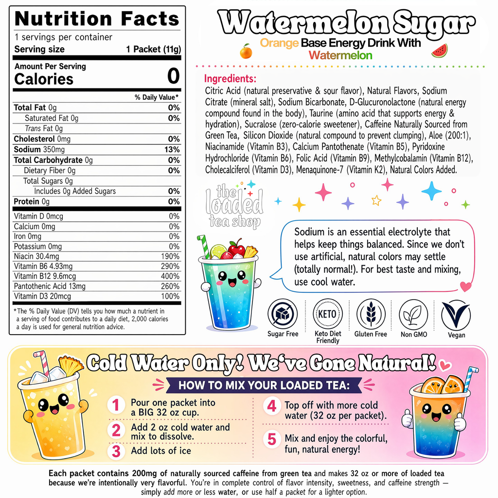 50 Case Watermelon Sugar - Share your favorite flavor.