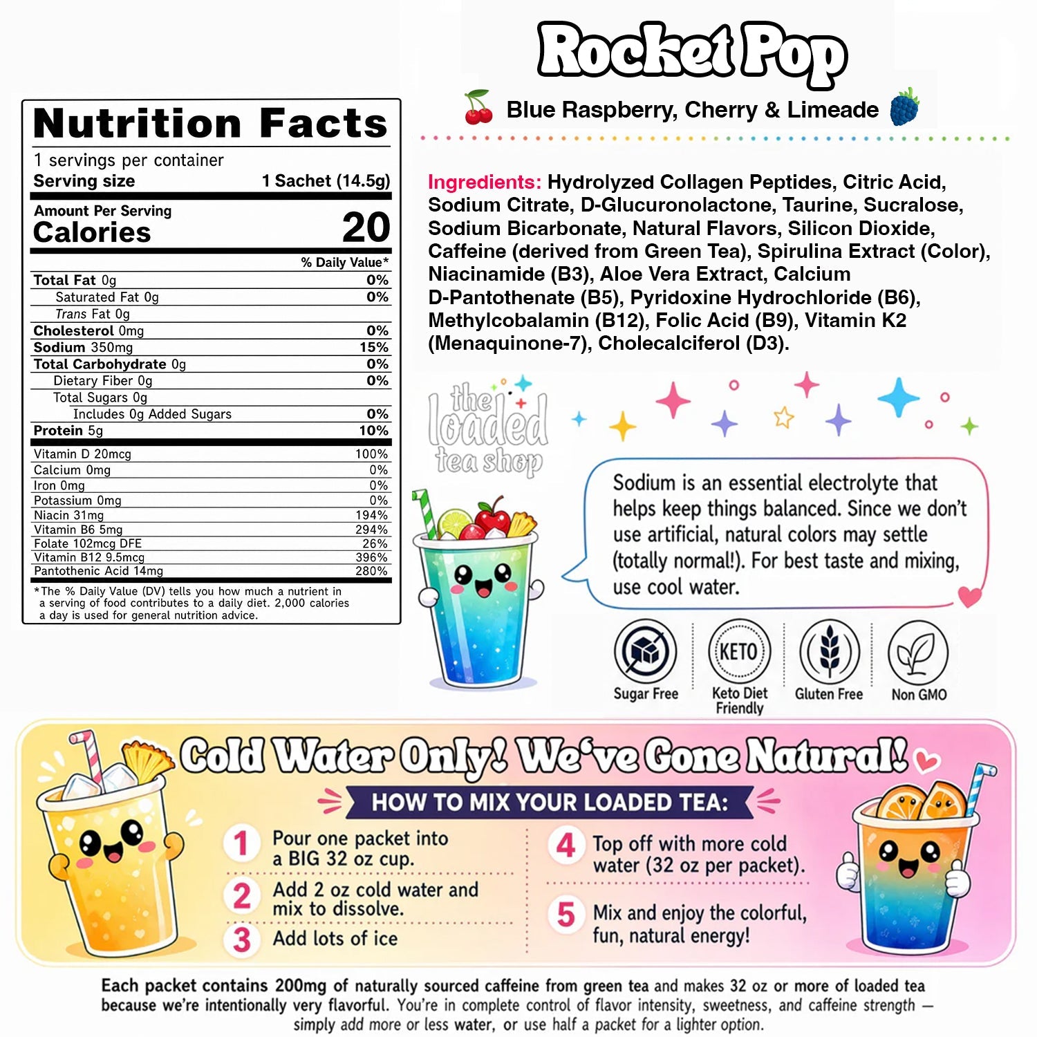 Rocket Pop - Tea never looked this bold.